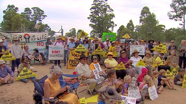 Coal seam gas protesters in New South Wales
