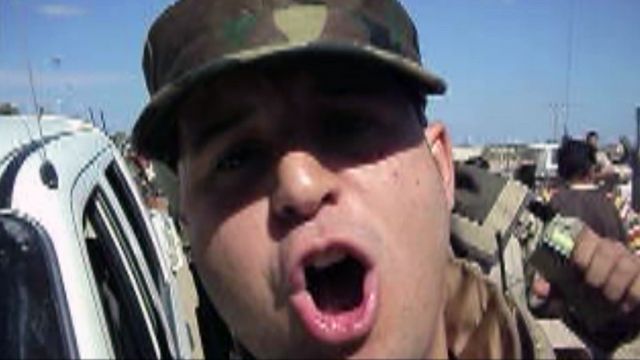 Man at the capture of Col Gaddafi