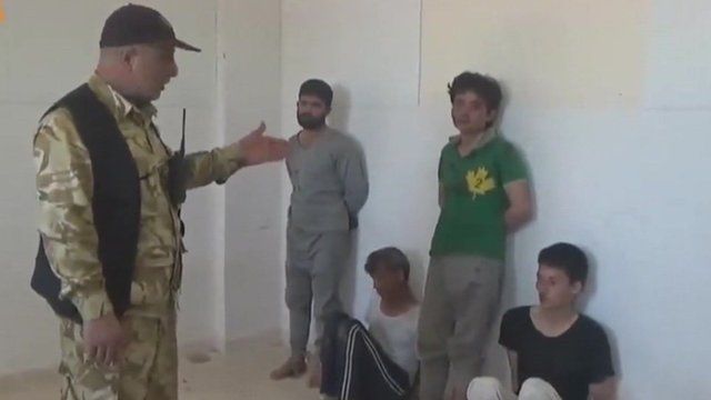 Afghan men in Syria - unverified image