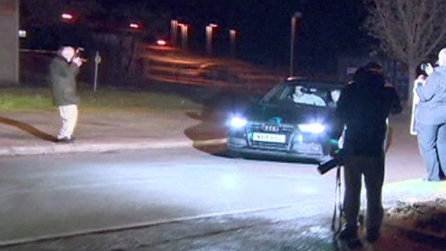 Sgt Alexander Blackman leaving Erlestoke Prison in Wiltshire