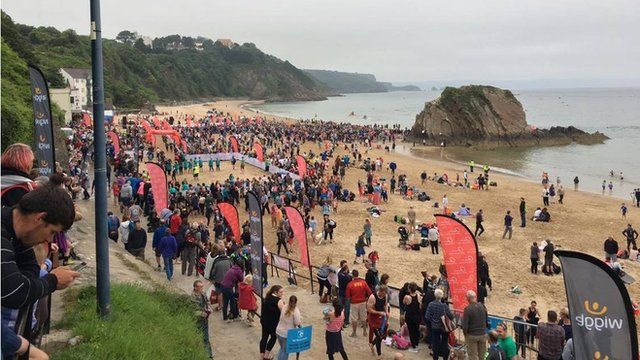 The Friday night swim starts the Long Course Weekend in Tenby