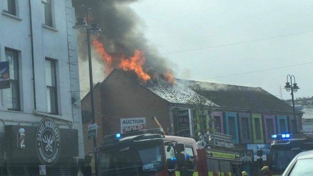 The roof of the property was damaged. Video by Eoin O'Callaghan.