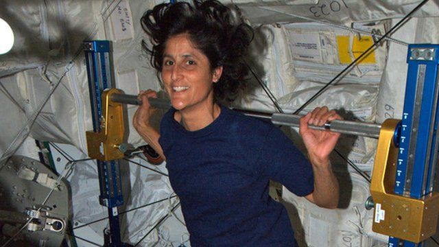 Suni Williams on the ARED