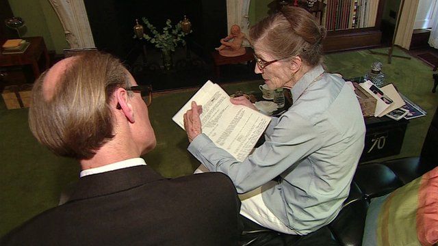 Joy Brown with a letter from Harper Lee