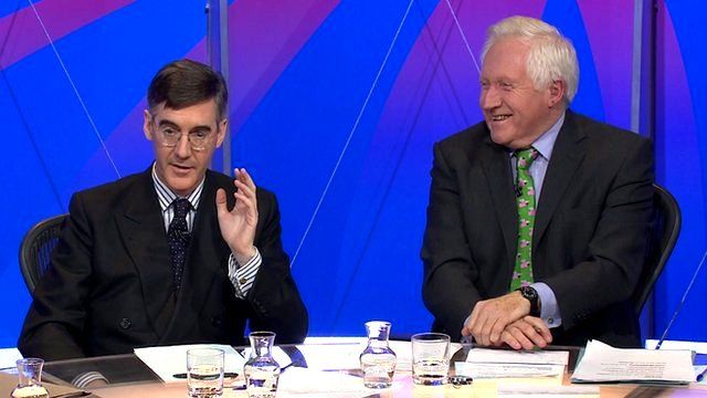 Image result for jacob rees mogg question time
