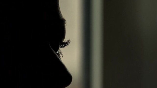 Woman in silhouette