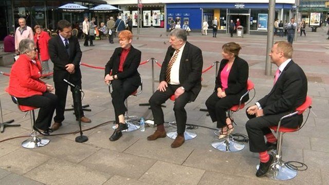 Northumbria police and crime commissioner candidates being questioned by the public