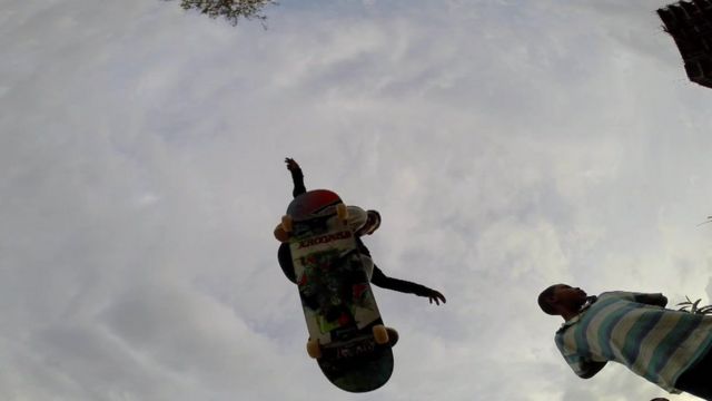 Skateboarder in Addis Ababa, Ethiopia