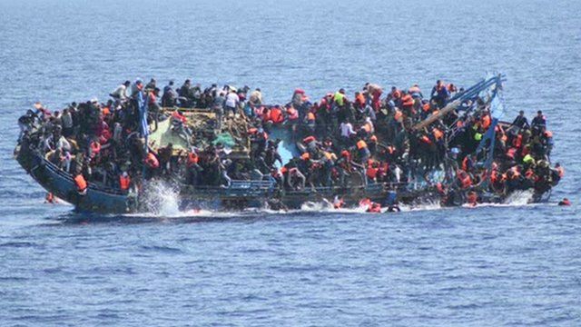 Migrant Crisis: Coastguard Releases Footage Of Boat Capsize - BBC News