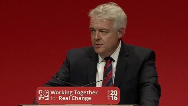 Carwyn Jones at the Labour conference in Liverpool on Sunday 25 September