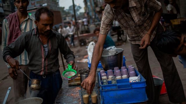 Masala chai is sold on every street corner in India