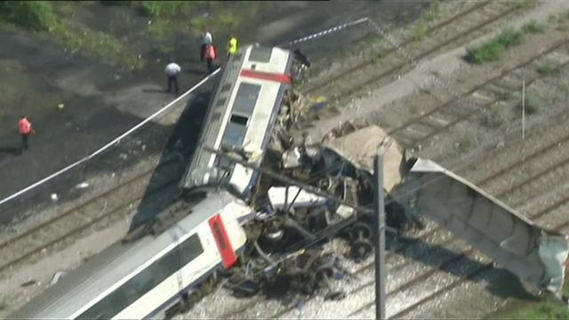 Train wreckage