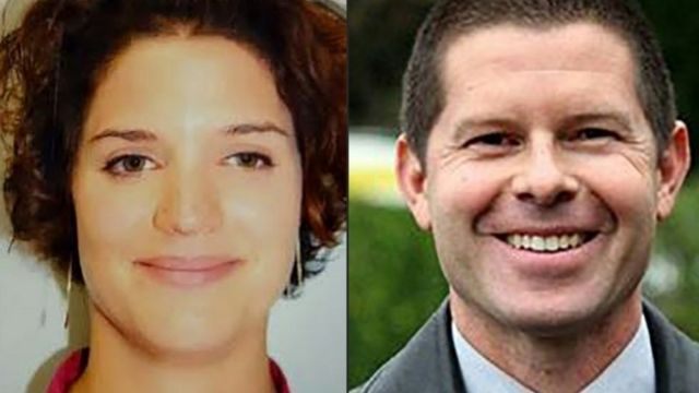 Composite image of a Police Nationale handout of the couple killed at their home near Paris