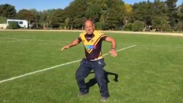 George Taylor performs his "Geordie Haka"