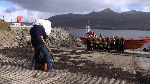 Jack Lowe photographs the Kyle of Lochalsh RNLI crew