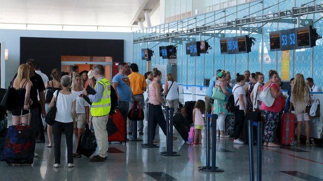 Tourists airport