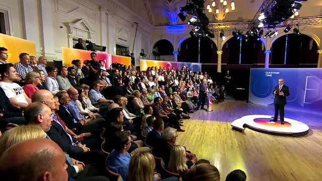 Michael Gove on a special edition of Question Time