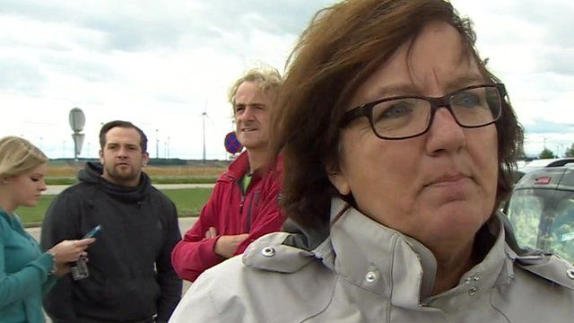 Angelika, a Viennese woman who is part of a convoy helping migrants cross the border from Hungary into Austria