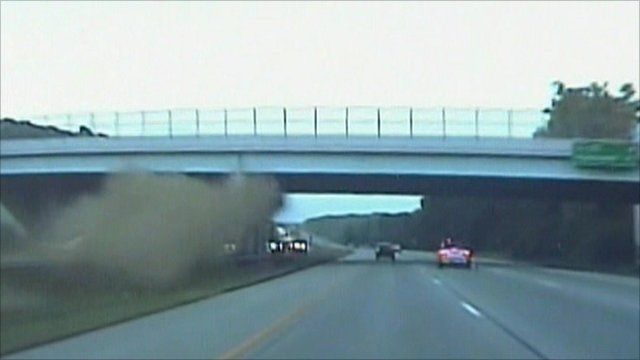 Moments after car crashed