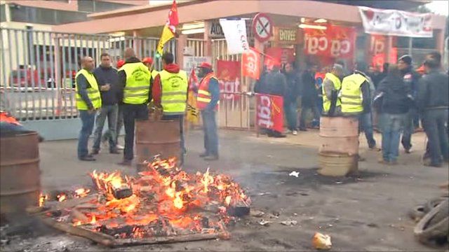 Strikers in France