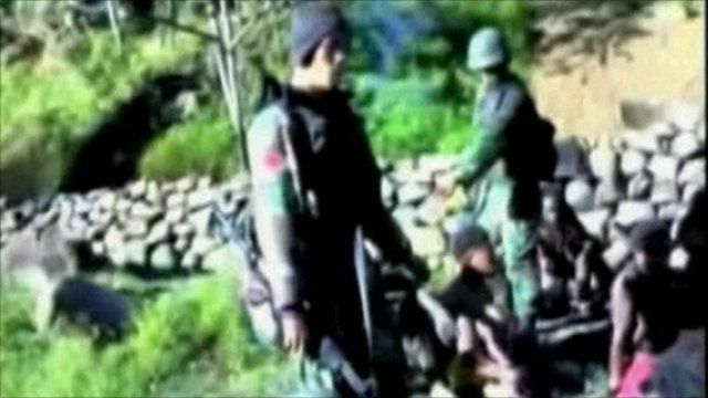 Indonesian soldiers in the video