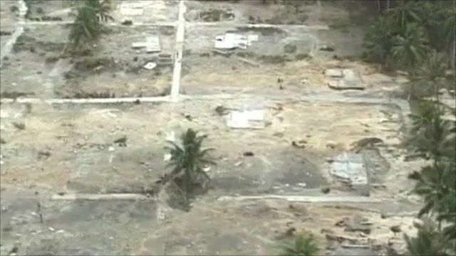 Land cleared by tsunami in Indonesia