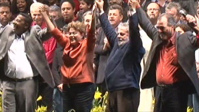 Dilma Rousseff and President Lula da Silva