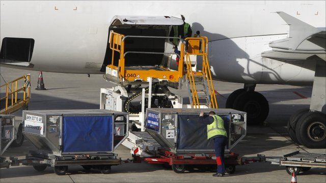 Air cargo loaded into plane