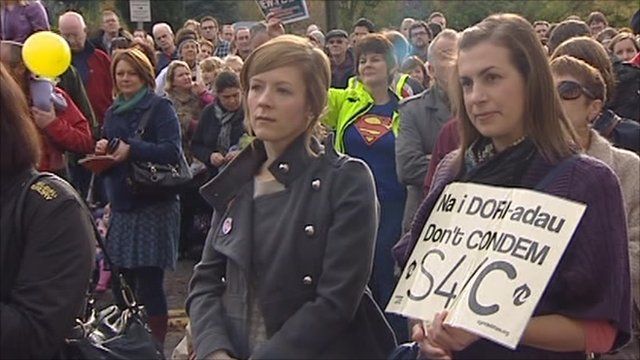 Campaigners at the rally