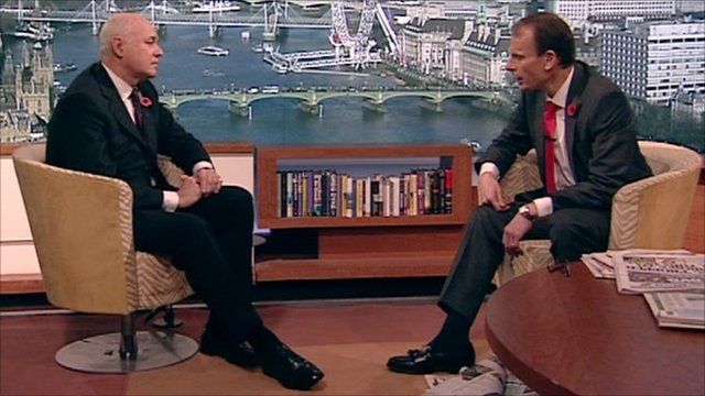 Iain Duncan Smith talks to Andrew Marr