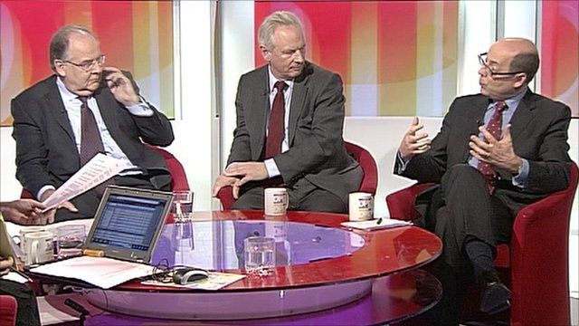 Lord Falconer, Francis Maude and Nick Robinson