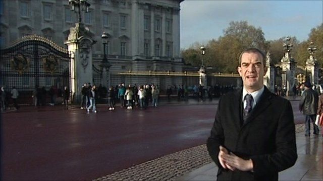 Giles Dilnot outside Buckingham Palace