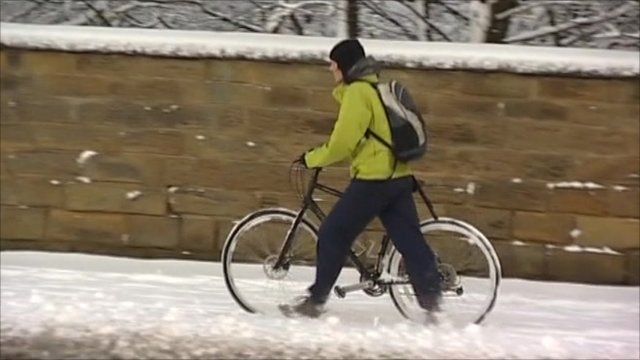 man with bicycle