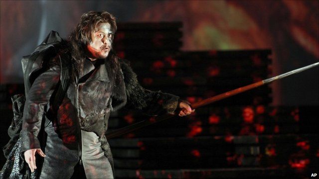 Ukrainian bass Vitalij Kowaljow performing in Wagner's The Valkyrie at La Scala