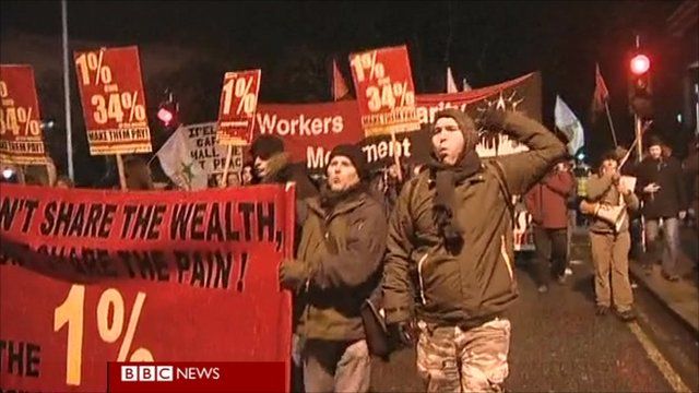 Protesters in Dublin