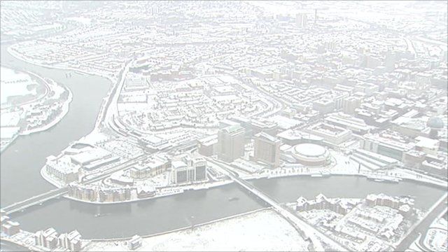A blanket of snow covers Belfast