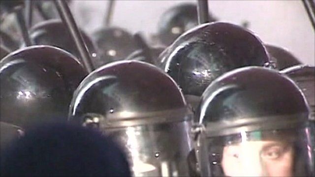 Riot police in Belarus
