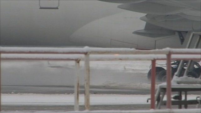 Emirates plane at Birmingham airport