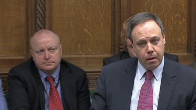 Nigel Dodds asks a question in House of Commons