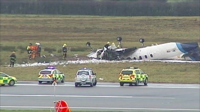 Crash site at Cork Airport