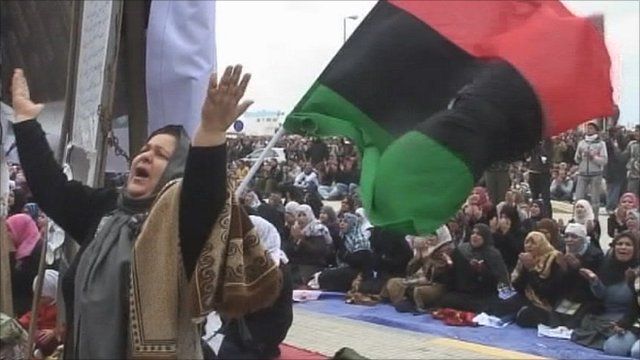 Friday prayers in Benghazi
