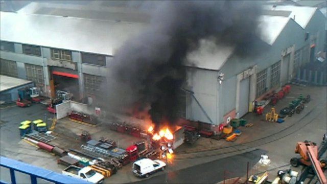Falmouth dock fire
