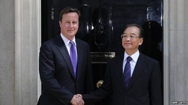 David Cameron and Wen Jiabao