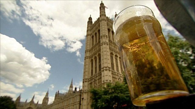 Westminster and pint