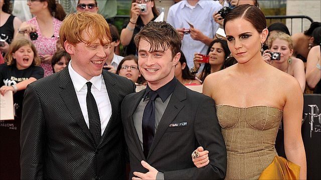 Rupert Grint, Daniel Radcliffe and Emma Watson
