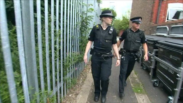 Police officers on patrol