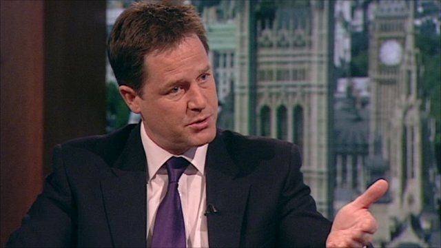 The Deputy Prime Minister, Nick Clegg