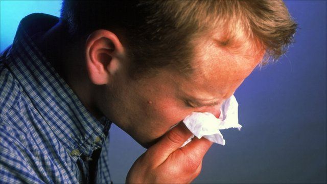 Man sneezing