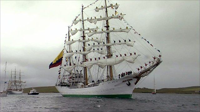 Tall ships leave Lerwick