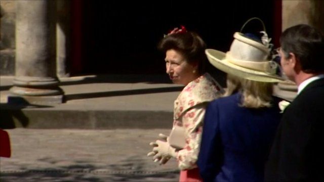 The bride's mother, the Princess Royal